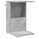 vidaXL Sidetabell med hjul Betonggrå 40 x 35 x 60 cm Konstruert tre