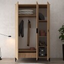 Garderobeskap Hanah Home Neva 123 x 200 x 52 cm Sapphire Oak   Sapphire Oak