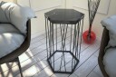 Falan Sidebord 40 cm Sekskant Marmormønster - Svart