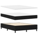  Box Spring Seng med Madrass & Benk Svart 160x200 cm Stoff