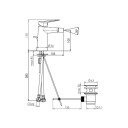 Vigour One Bidetbatteri Krom (GRO-4332589)