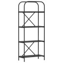  Bokhylle Svart eik 60 x 30 x 146 cm Konstruert tre