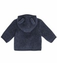 Huttelihut Cardigan   Ullfleece   Ombre Blue Melert m. Ører   Huttelihut   1½ år (86)   Cardigan   Marineblå