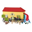 Schleich Hestestall 42485 Lekesett med Dyr for Barn 3+ år - 82 Deler