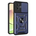 Motorola Moto G54 Hybrid-deksel med Roterende Ring med Kameraskjold Blå