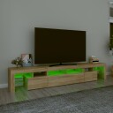  TV-benk med LED-lys sonoma eik 230x36,5x40 cm 8720845649364
