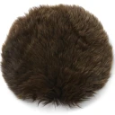 Skinnwille Gently Sittepute i saueskinn ø34 cm Natural Brown