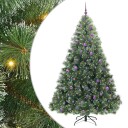  Kunstig juletre med 300 LED med stativ grønn 240 cm PE og PVC