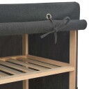 vidaXL Garderobeskap grå 135x40x170 cm stoff