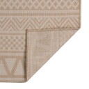 vidaXL Utendørs flatvevd teppe 80x250 cm brun striper