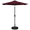 vidaXL Hageparasol med LED lamper og fot 2,3 x 2,3 m Polyester