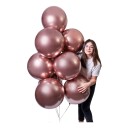 Ballongkungen Ballonger Shiny Roségull Runde Store 25-pakning 159653-25