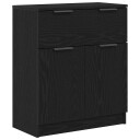  Serviesskap med skuff Svart 60 x 30 x 70 cm Konstruert tre