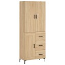 vidaXL Highboard sonoma eik 69,5x34x180 cm konstruert tre 8720845412630