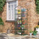 Transparent foliedrivhus med 5 hyller 69x49x193 cm
