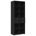  Highboard svart 70x42,5x185 cm konstruert tre 8721102655524