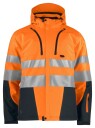 ProJob 6420 Softshelljakke En Iso 20471 Kl 3/2 Fôret Orange/Black 4XL