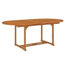 vidaXL Hagebord 200x100x75 cm heltre eukalyptus