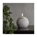 STAR TRADING 064-13 FLAMME MARBLE 10X12CM LED-STEARINLYS GRÅ 064-13
