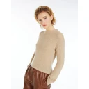 Max Mara Dame Strikkevarer Beige M,