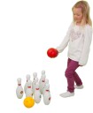 Bowlingsett m/ 10 kjegler og 2 bowlingballer