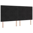  Box Spring Seng med Madrass og LED Svart 200x200 cm Fløyel