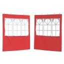 vidaXL Party Telt Sidevegg 2 stk. 200 x 195 cm Rød PE og stål