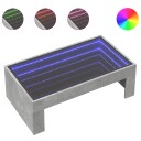  Salongbord med Infinity LED betonggrå 90x50x30 cm 8721102677960