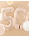 Tallet 5 Beige Stor Folieballong 72 cm