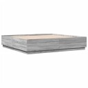  Sengeramme grå sonoma 200x200 cm konstruert tre 8721012274143