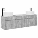 vidaXL Baderomsskapsett 3 stk. Betonggrå 49 x 44,5 x 65,5 cm