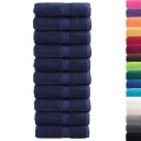 Premium vaskehåndklær SOLUND 10 stk marineblå 30x30 cm 600 g/m²