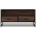  TV-benk brun eik 80x34,5x40 cm konstruert tre og metall 8721102838729