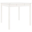 vidaXL Hagebord hvit 82,5x82,5x76 cm heltre furu