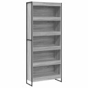  Bokskap 2 pcs Grå Sonoma 80 x 30 x 155 cm Konstruert tre