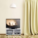 TV benk med 4 rom og hjul