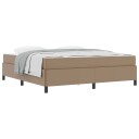 vidaXL Sengestamme med madrass Cappuccino 180 x 200 cm stoff
