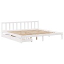  Sengeramme uten madrass hvit 180x200 cm heltre furu