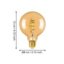 E27 G80 smart connect.z lyspære filament 4,9W 2200-6500K Amber