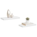 vidaXL Flytende vegghyller 2 stk hvit 50x23x3,8 cm MDF