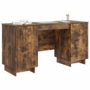 vidaXL Skrivebord Røkt Eik Konstruert tre 142,5 x 50 x 75 cm