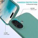 iPhone 16 Liquid Silikondeksel Mørkegrønn