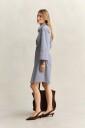 GANT Stripe Poplin Belted Shirt Dress   Navy   36