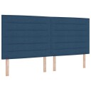  Sengegavl Linjer Design Blå 200 cm Stoff