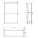 A-collection Fovere 2.0 Speilskap Hvit / 60cm 3 Dører