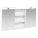  Baderomsskapsett 3 pcs 120 x 10,5 x 60,5 cm Konstruert tre