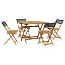 Hagespisegruppe 5 deler svart polyrotting og heltre