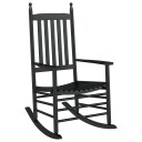  Gyngestol med sammenleggbart bord svart heltre poppeltre 3281255