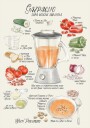 Gazpacho illustrated recipe in Spanish Plakat Plakat / 30x40cm