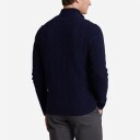 Ralph Lauren Cable Knit Wool Cashmere Sweater - Hunter Navy XL